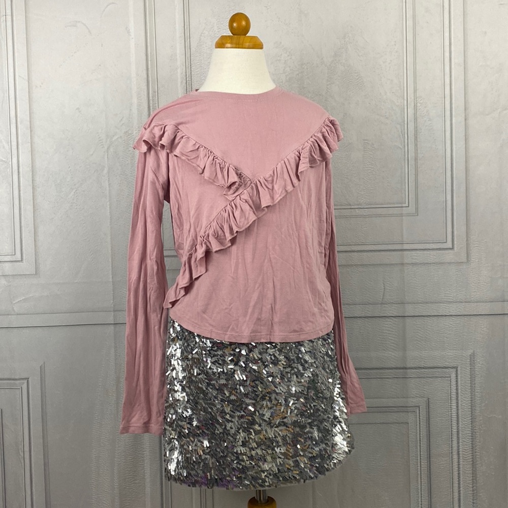 CREWCUTS Silver Sequin Mini Skirt - Picture 2 of 7